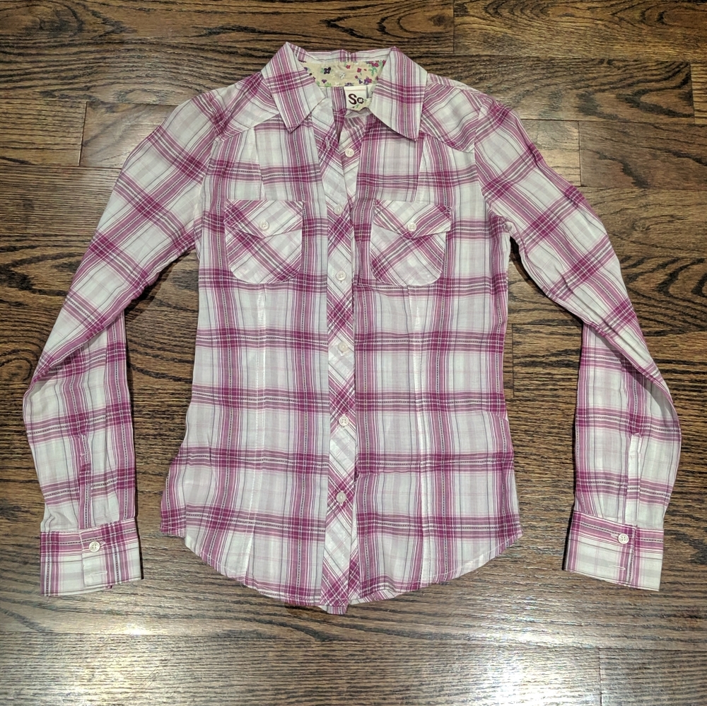 Pink plaid shirt